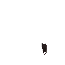 a black cat 's head is visible in a pixelated image .