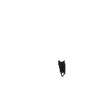 a black cat 's head is visible in a pixelated image .