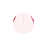 a stuffed animal with red hair is in a circle with a white background