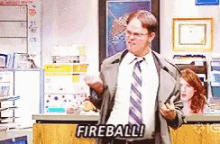 the office fire ball