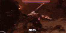 a screenshot of a video game that says mods on it
