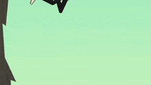a cartoon of a man hanging from a rope