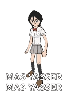 a picture of a girl with the words mas yasser mas yasser