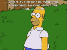 Pool Too Hot GIF - Pool Too Hot Homer Simpson GIFs