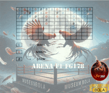 a boxing ring with the words arena fi fgi78 on it