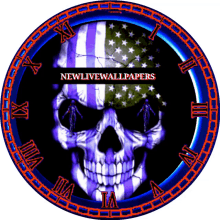 newlivewallpapers neon skull best face