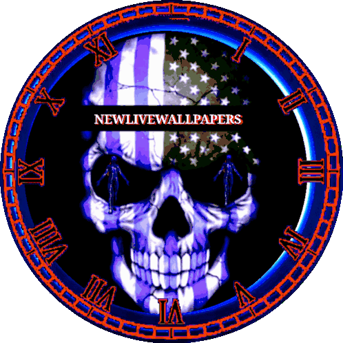 Newlivewallpapers Neon Sticker - Newlivewallpapers Neon Skull Stickers