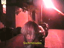 a video of a person with the words switchblades at the top