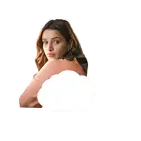 a sticker of a woman with a cloud that says you talking to me