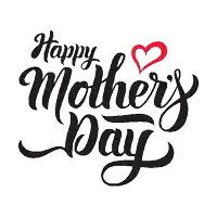 a happy mother 's day sign with a heart in the middle