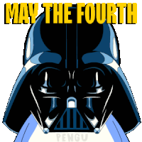 a picture of darth vader with the words may the fourth on it