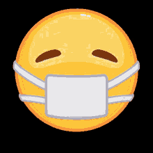 smiley emoji face mask sneeze sick