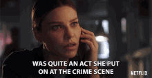 Was Quite An Act She Put On At The Crime Scene Lauren German GIF