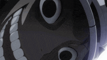 a close up of a person 's face with a very large mouth