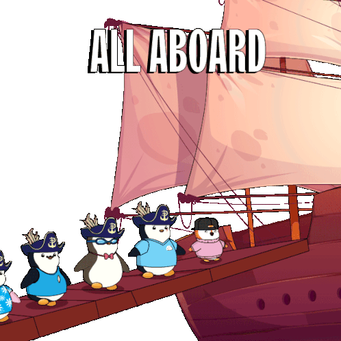 All Aboard Pirate Ship Sticker - All Aboard Pirate Ship Follow Me Stickers