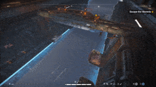 a screenshot of a video game that says escape the monk