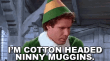I'M A Cotton Headed Ninny Muggins. - Elf GIF - Elf Will Ferrell Christmas GIFs