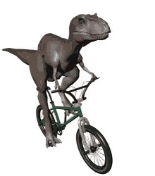 Cycling Dinosaur GIF