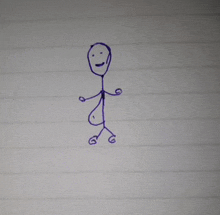 a stick figure with a face drawn on it