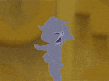 a cartoon character is laying on the ground with a bottle in his mouth .