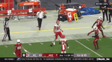 a football game is being broadcast on cbs and gatorade