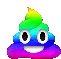 Rainbow Poop Cute Sticker - Rainbow Poop Cute Emoji Stickers