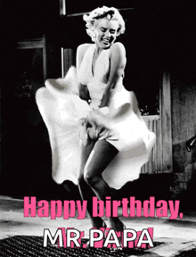 a birthday card with a picture of marilyn monroe