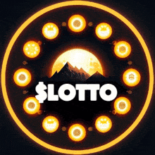 a circle of lights with the word lotto in the center