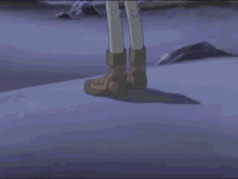 a cartoon character with a bubble in front of him with chinese writing