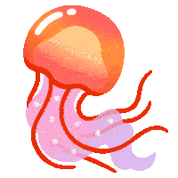 Jellyfish Emoji Sticker - Jellyfish Emoji Gif Stickers