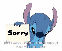 Stitch I Wish I Didnt Think About You All The Time GIF - Stitch I Wish I Didnt Think About You All The Time Thinking Of You GIFs