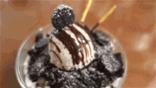 빙수 오레오 초코 쵸코 쵸콜릿 초콜릿 GIF