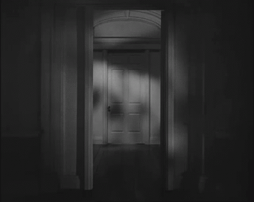 scary door opening gif