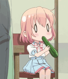 Cute Cucumber GIF - Cute Cucumber Hungry GIFs