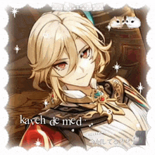 a picture of a man with the name kaveh de med