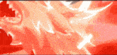 a close up of a red and white background with a flame coming out of it
