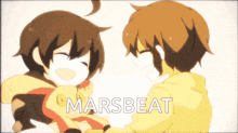 a couple of anime characters with the words marsbeat on the bottom