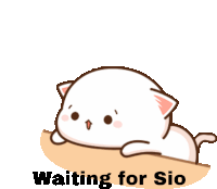 Sio Waiting Sticker - Sio Waiting Cat Stickers