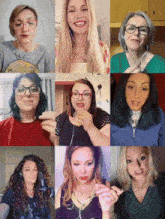 a collage of women including one wearing a shirt that says " the right "