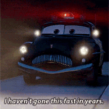 Cars Sheriff GIF - Cars Sheriff I Havent Gone This Fast In Years GIFs