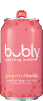 a can of grapefruit flavored bubly sparkling water