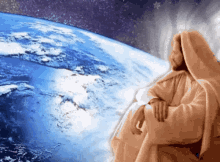 jesus earth space watching the world