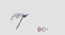 a drawing of a jester and a man in a tuxedo with a scythe