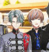 a group of anime characters are posing for a photo
