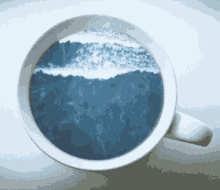 water cup ocean waves