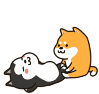 Husky And Shiba 二哈萌柴2微信表情 Sticker - Husky And Shiba 二哈萌柴2微信表情 Kiss Stickers