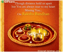 Missing You On Raksha Bandhan Gifkaro GIF - Missing You On Raksha Bandhan Gifkaro You Are Always Near To My Heart GIFs