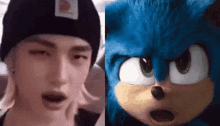 Sonic Hyunjin GIF - Sonic Hyunjin Shocked GIFs