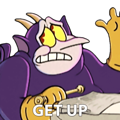 Get Up Henchman Sticker - Get Up Henchman The Cuphead Show Stickers