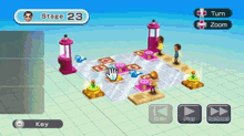 a screenshot of a video game with stage 23 on the screen